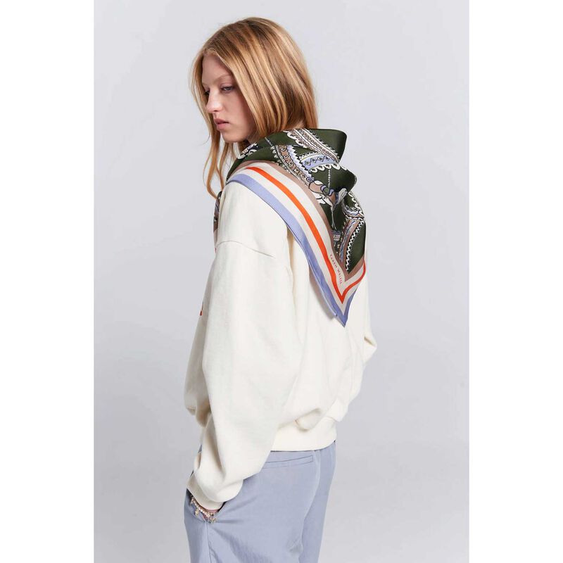 Karen Walker Runaway Carousel Organic Cotton Crewneck Sweatshirt image number 1